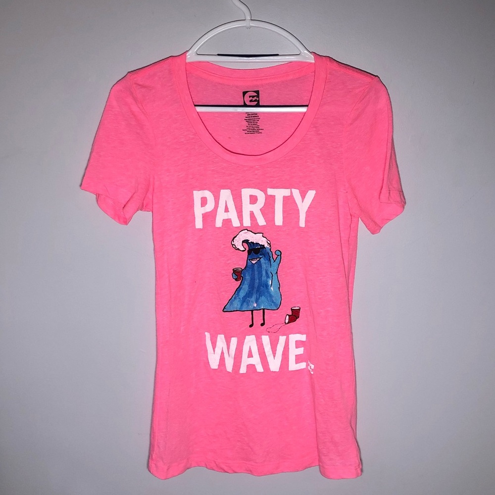 Billabong Party Wave Hot Pink Tee